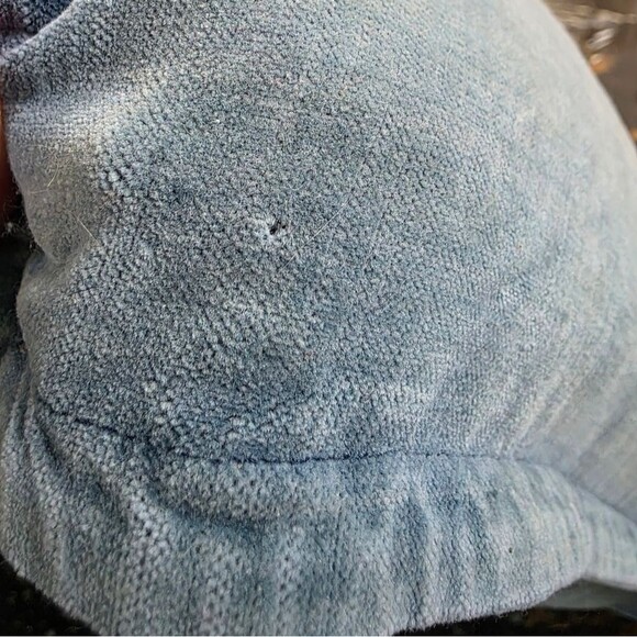 Pottery Barn Soft Washed Denim 20x20 Accent Throw Pillow Cover Worn Look - Picture 8 of 11